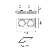 IGuzzini 8880 Frame Doppio Due luci 2 X PAR30 LED faro incasso