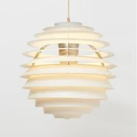Louis Poulsen PH Louvre White Suspension Lamp In Aluminum And