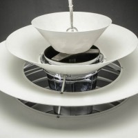 Louis Poulsen PH Louvre White Suspension Lamp In Aluminum And
