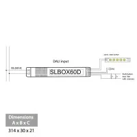 QLT Alimentatore SLIMBOX 24V 60W Dimmerabile DALI +Push Per LED
