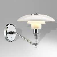 Louis Poulsen PH 3/2 Wall in White Opaline Glass by Poul