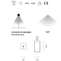 Logica Diogene Lantern LED Table Battery Lamp With Rechargeable
