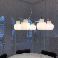 Louis Poulsen VL Ring Crown Lampadario In Vetro Opalino E