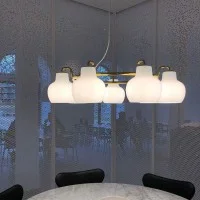 Louis Poulsen VL Ring Crown Lampadario In Vetro Opalino E