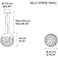 Lodes Kelly Sphere Lampada Sospensione In Metallo Tagliato A