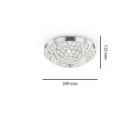 Ideal Lux Orion PL Lamp Ceiling Or Wall Light In Chrome Metal