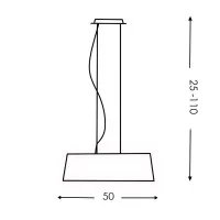 Ideal Lux Isa SP4 Suspension Lamp In Chromed Metal And White