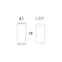 Sovil Sirio Bi-Emission LED Wall Lamp Cylinder In Aluminum