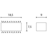 Sovil Box Lampada LED Da Parete Bi-Emissione In Alluminio Per Sovil Box Lampada LED Da Parete Bi-Emissione In Alluminio Per