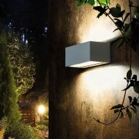 Sovil Box LED Wall Lamp Bi-Emission In Aluminum For Outdoor IP65