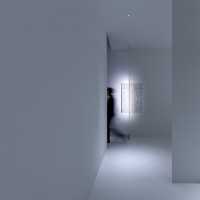 Davide Groppi Masai LED Floor Suspension Lamp In Methacrylate
