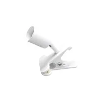 Lampo Spot A Pinza Orientabile Bianca Con Interruttore