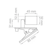 Lampo Spot A Pinza Orientabile Bianca Con Interruttore