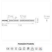 Lampo Strip Striscia LED Tricolor 3014 120led/m 12V 28.8W/mt