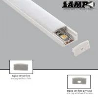 Lampo Kit Profilo In Alluminio 2 Metri A Superficie Per Strip Lampo Kit Profilo In Alluminio 2 Metri A Superficie Per Strip