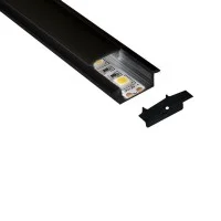 Lampo Aluminum Recessed Profile Kit 2 Meters For Strip Led Lampo Aluminum Recessed Profile Kit 2 Meters For Strip Led