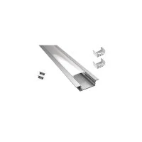 Lampo Aluminum Recessed Profile Kit 2 Meters For Strip Led