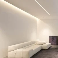 Lampo Aluminum Recessed Profile Kit 2 Meters For Strip Led