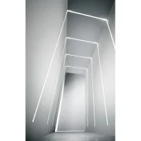 Lampo Aluminum Recessed Profile Kit 2 Meters For Strip Led