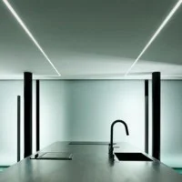 Lampo Aluminum Recessed Profile Kit 2 Meters For Strip Led