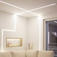 Lampo Aluminum Recessed Profile Kit 2 Meters For Strip Led