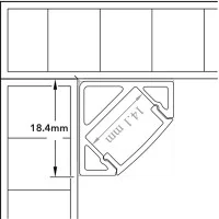 Lampo Aluminum Angular Surface Profile Kit 2 Meters For Strip