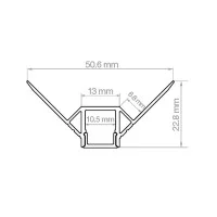 Lampo Aluminum Profile Kit Cut Of Light For External Corners 2