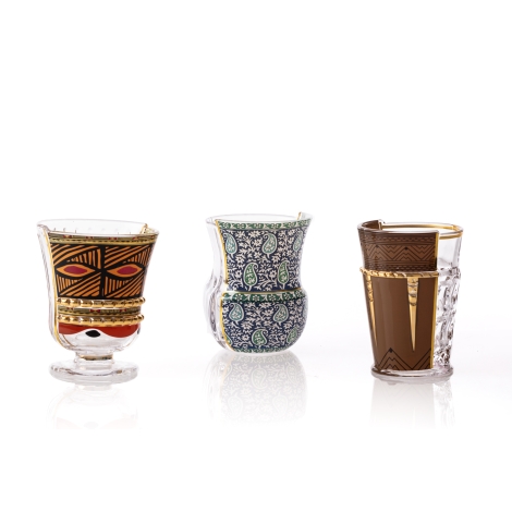 Seletti Hybrid 2.0 set tre bicchieri