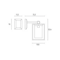 Sovil Domus E27 Rectangular Wall Lamp In Aluminum For Outdoor