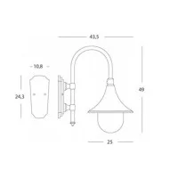 Sovil Lampara E27 Applique Lantern Wall Lamp In Aluminum For