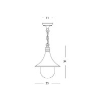 Sovil Lampara E27 Suspension Ceiling Aluminum Lamp For Outdoor