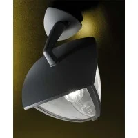 Sovil Mirò Lantern E27 Applied Low Wall Lamp In Grey Aluminum