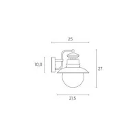 Sovil Calipso Lantern E27 Applique Below Wall In Metal And