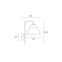 Sovil Alma Lantern E27 Wall Lamp Bottom Metal Wall For Outdoors