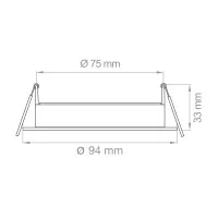 Lampo Dik Or Gu10 Faretto Orientabile Per LED Da Incasso Per