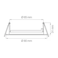 Lampo Dik Fix Gu10 Recessed Fixed for LED Downlight For Indoor