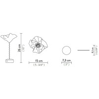 Slamp Lafleur LED Dimmable Table Lamp USB With Rechargeable