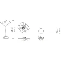 Slamp Lafleur LED Lampada Da Tavolo Dimmerabile USB A Batteria