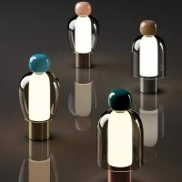 Lodes Easy Peasy LED Glass Table Lamp Dimmable Portable Battery Lodes Easy Peasy LED Glass Table Lamp Dimmable Portable Battery