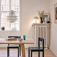 Louis Poulsen PH Snowball Suspension Lamp In White Aluminum By