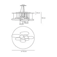Artemide Mercury Lampada LED a Sospensione Lampadario Artemide Mercury Lampada LED a Sospensione Lampadario