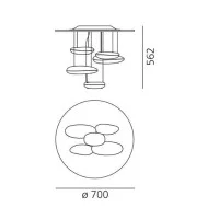 Artemide Mercury Mini LED Ceiling Dimmable In Polished Chrome Artemide Mercury Mini LED Ceiling Dimmable In Polished Chrome