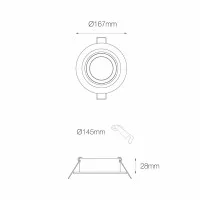 Beneito Faure Avant R Faretto Tondo Da Incasso Gu10 Per LED