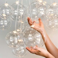 Lodes Random Dimmable LED Suspension Lamp in Blown Glass By Lodes Random Dimmable LED Suspension Lamp in Blown Glass By
