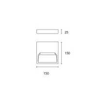 Flos Fort Knox Mini Wall LED lamp 25W In Aluminum CRI90 By