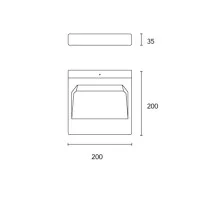 Flos Fort Knox Wall LED Mini Lamp 32W In Aluminium CRI90