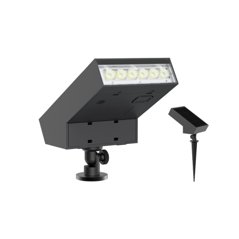 Alcapower 500lm Solar LED Spotlight with Ground Spike and Dusk Sensor