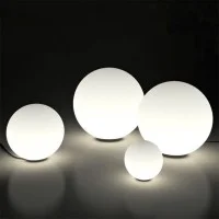 Artemide Dioscuri Spherical Table Lamp In Steel And White Blown