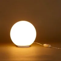 Artemide Dioscuri Lampada da Tavolo Sferica In Acciaio E Vetro Artemide Dioscuri Lampada da Tavolo Sferica In Acciaio E Vetro