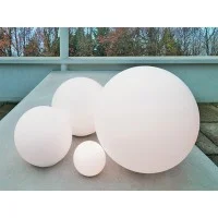 Artemide Dioscuri Spherical Table Lamp In Steel And White Blown